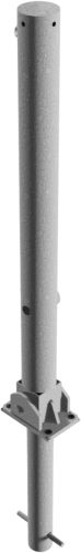 Barrier posts Steel tube Ø 76 x 2,6 mm foldable, with triangular locking mechanism