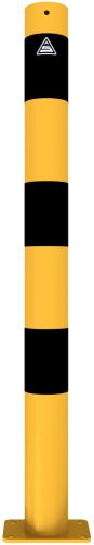 Barrier post steel tube Ø 76 x 2,6 mm yellow / black