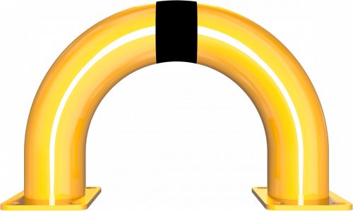 Anti-nudge hoop steel tube Ø 76 mm yellow / black