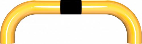 Anti-nudge hoop steel tube Ø 76 mm yellow / black