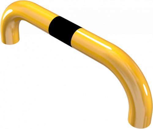 Anti-nudge hoop steel tube Ø 76 mm yellow / black