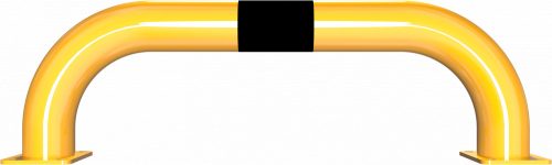 Anti-nudge hoop steel tube Ø 76 mm yellow / black