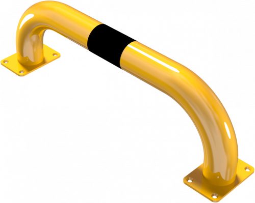 Anti-nudge hoop steel tube Ø 76 mm yellow / black