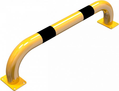 Anti-nudge hoop steel tube Ø 76 mm yellow / black