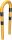 Anti-nudge hoop steel tube Ø 76 mm yellow / black