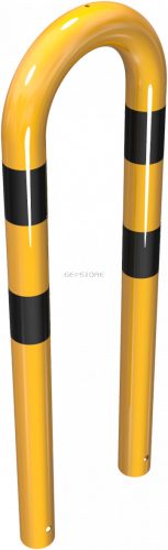 Anti-nudge hoop steel tube Ø 76 mm yellow / black