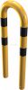 Anti-nudge hoop steel tube Ø 76 mm yellow / black