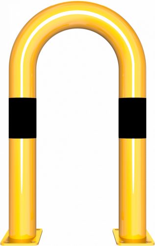 Anti-nudge hoop steel tube Ø 76 mm yellow / black