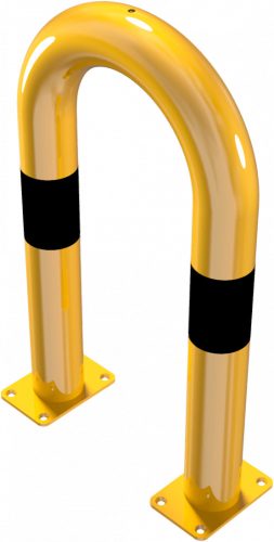 Anti-nudge hoop steel tube Ø 76 mm yellow / black