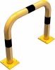 Anti-nudge hoop removable steel tube Ø 76 mm yellow / black