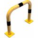 Anti-nudge hoop removable steel tube Ø 76 mm yellow / black