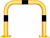 Anti-nudge hoop removable steel tube Ø 76 mm yellow / black