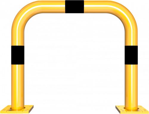 Anti-nudge hoop removable steel tube Ø 76 mm yellow / black