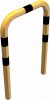 Anti-nudge hoop steel tube Ø 76 mm yellow / black
