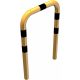 Anti-nudge hoop steel tube Ø 76 mm yellow / black