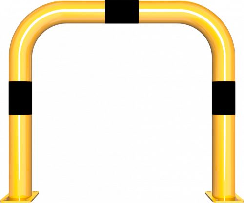  Anti-nudge hoop steel tube Ø 76 mm yellow / black