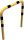 Anti-nudge hoop steel tube Ø 76 mm yellow / black