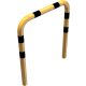 Anti-nudge hoop steel tube Ø 76 mm yellow / black