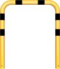 Anti-nudge hoop steel tube Ø 76 mm yellow / black