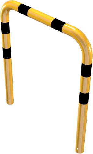 Anti-nudge hoop steel tube Ø 76 mm yellow / black
