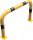 Anti-nudge hoop steel tube Ø 76 mm yellow / black