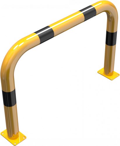 Anti-nudge hoop steel tube Ø 76 mm yellow / black