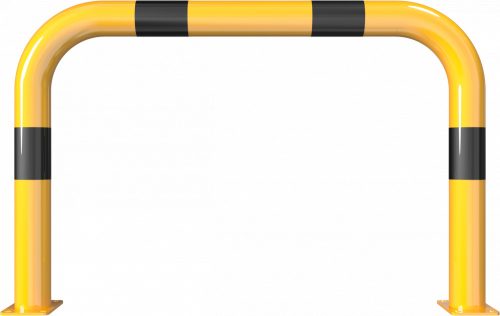 Anti-nudge hoop steel tube Ø 76 mm yellow / black