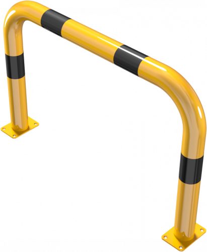 Anti-nudge hoop steel tube Ø 76 mm yellow / black