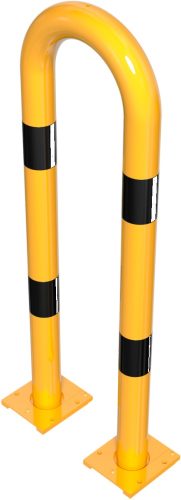 Anti-nudge hoop removable steel tube Ø 76 mm yellow / black