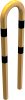 Anti-nudge hoop steel tube Ø 76 mm yellow / black