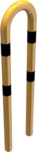 Anti-nudge hoop steel tube Ø 76 mm yellow / black