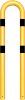 Anti-nudge hoop steel tube Ø 76 mm yellow / black