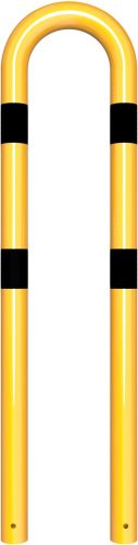 Anti-nudge hoop steel tube Ø 76 mm yellow / black