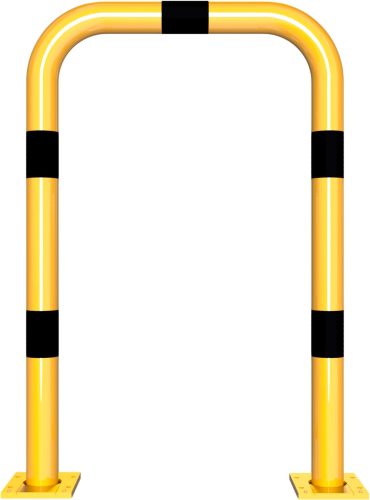 Anti-nudge hoop removable steel tube Ø 76 mm yellow / black