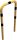 Anti-nudge hoop steel tube Ø 76 mm yellow / black