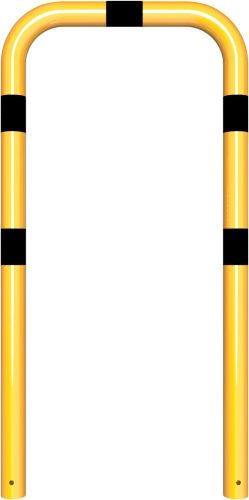 Anti-nudge hoop steel tube Ø 76 mm yellow / black