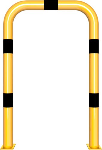 Anti-nudge hoop steel tube Ø 76 mm yellow / black
