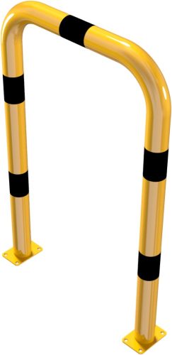 Anti-nudge hoop steel tube Ø 76 mm yellow / black