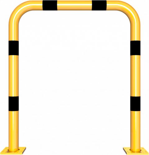 Anti-nudge hoop removable steel tube Ø 76 mm yellow / black