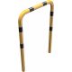 Anti-nudge hoop steel tube Ø 76 mm yellow / black