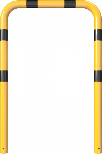 Anti-nudge hoop steel tube Ø 76 mm yellow / black