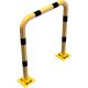 Anti-nudge hoop flexible, tiltable steel tube Ø 76 mm yellow / black