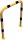 Anti-nudge hoop steel tube Ø 76 mm yellow / black