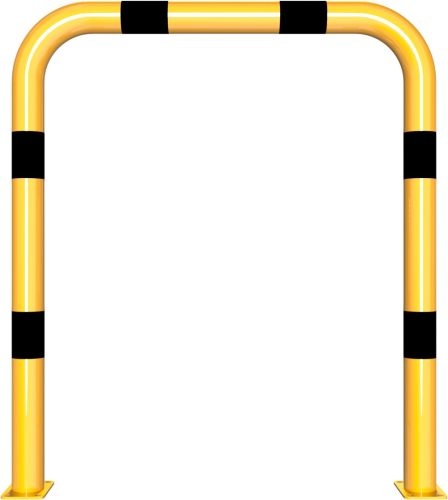 Anti-nudge hoop steel tube Ø 76 mm yellow / black