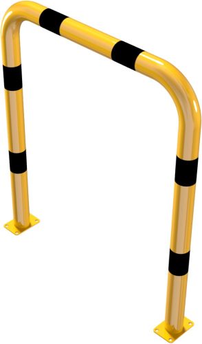 Anti-nudge hoop steel tube Ø 76 mm yellow / black