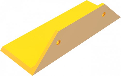 Safety kerb steel angle 100 x 150 x 10 mm to be fixed by plugs