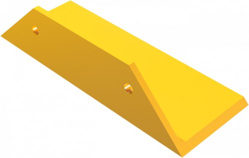 Safety kerb steel angle 100 x 150 x 10 mm to be fixed by plugs