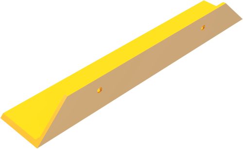 Safety kerb steel angle 100 x 150 x 10 mm to be fixed by plugs