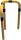 Anti-nudge hoop 90° equal-sided steel tube Ø 76 mm yellow / black
