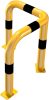 Anti-nudge hoop 90° equal-sided steel tube Ø 76 mm yellow / black
